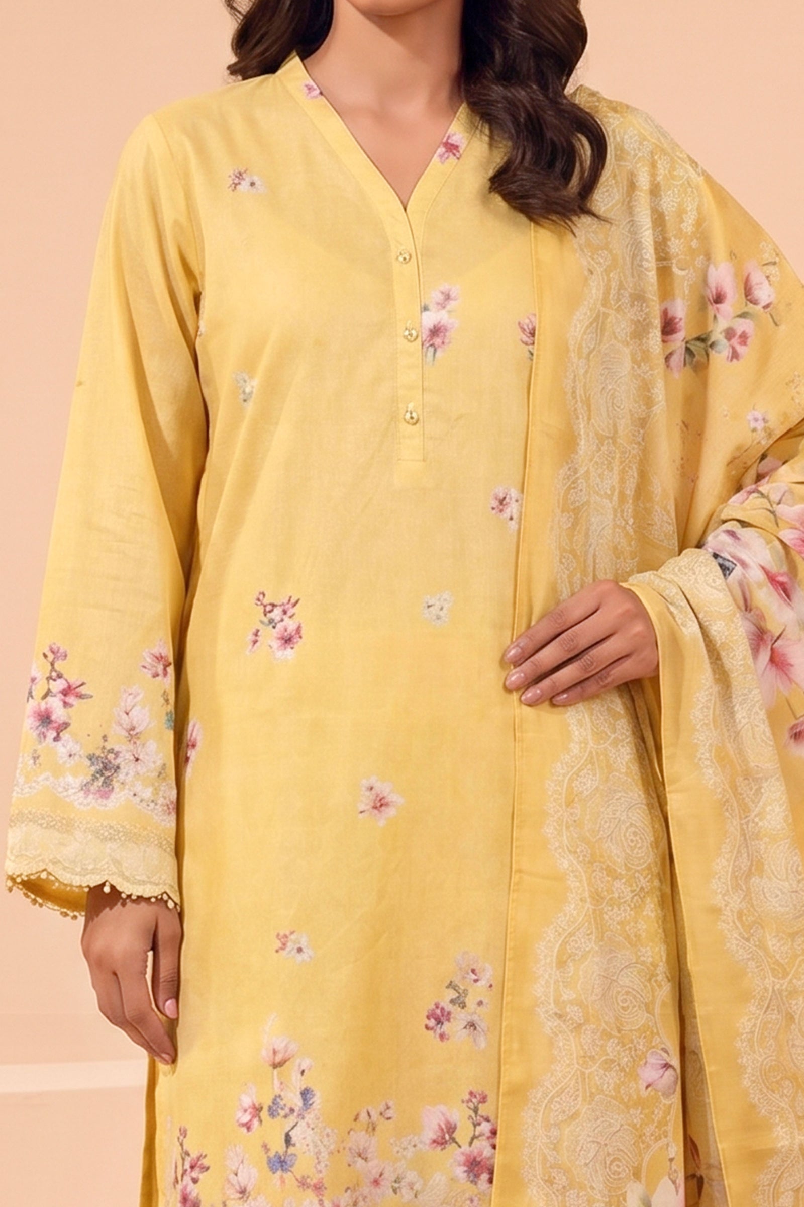 3 PC printed lawn suit by kayseria