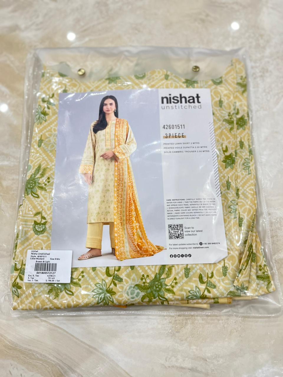 Nishat 3 Piece - Printed Suit - 42601511