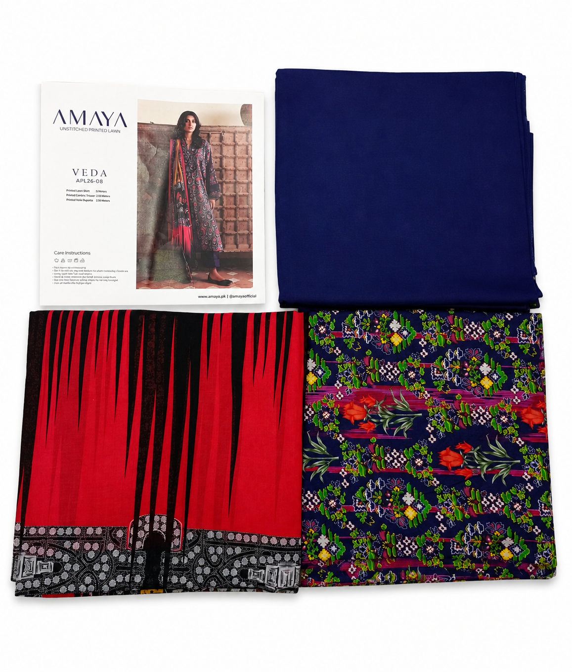3 PC printed lawn suit by Zaha