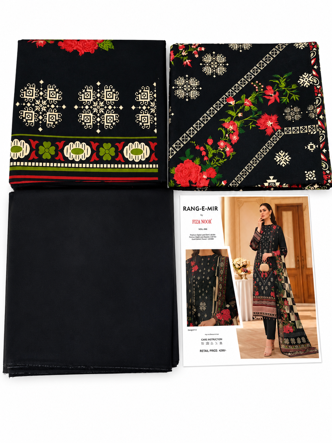 3 PC printed lawn suit by Fiza Noor