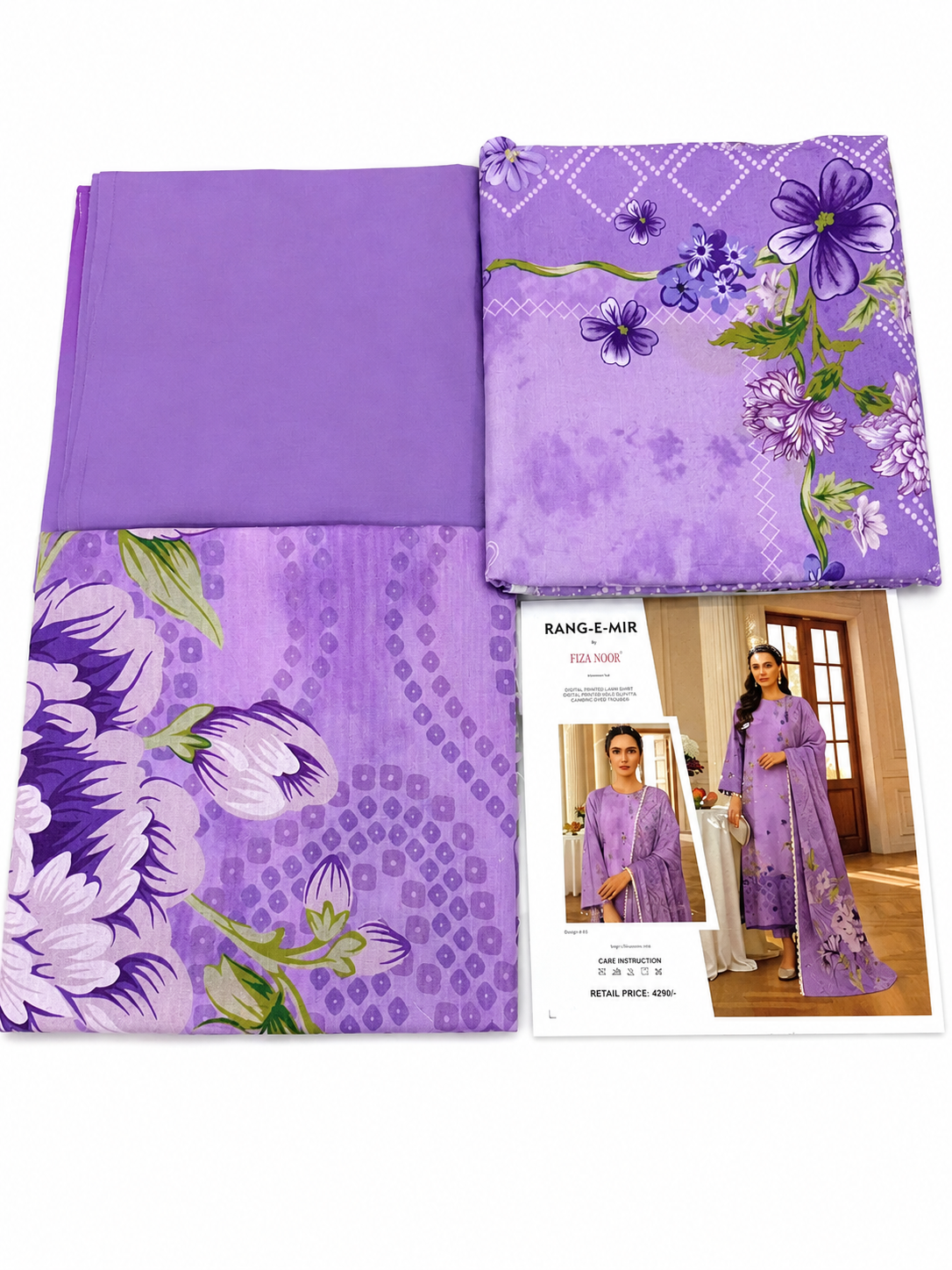 3 PC printed lawn suit by Fiza Noor